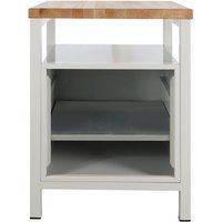 Werkbank Slim Rhino mit Ablagefläche + Regalfach HxBxT 84x60x60cm Traglast 300kg Lichtgrau - Hellgrau von PROREGAL - BETRIEBSAUSSTATTUNG ZUM FAIREN PREIS