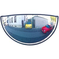 Proregal Drei-Wege-Spiegel aus Acrylglas mit Rohrpfostenhalterung 180° Weitwinkelspiegel für Drei-Wege-Kreuzungen HxBxT 40x75x16cm von PROREGAL - BETRIEBSSICHERHEIT ZUM FAIREN PREIS