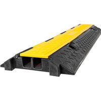 Proregal Kabelbrücke mit 2 Kanälen aus Hartgummimischung HxBxT 4,5x24,5x100cm lkw geeignet mit 8 Tonnen Achsenlast Rutschhemmend, Beliebig von PROREGAL - BETRIEBSSICHERHEIT ZUM FAIREN PREIS