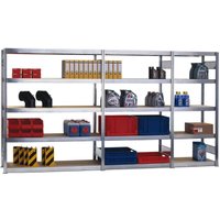 Weitspannregal falke Heavy-Duty Grundregal HxBxT 250x170x30cm 6 Ebenen Fachlast 350kg Verzinkt von PROREGAL - MADE IN GERMANY