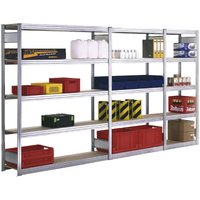 Weitspannregal falke Medium-Duty Grundregal HxBxT 200x101x40cm 5 Ebenen Fachlast 250kg Verzinkt von PROREGAL - MADE IN GERMANY