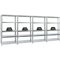 Proregal-preiswerte Qualität - proregal Mega Deal 4x Schwerlastregal Steel Eagle HxBxT 180x100x40 cm Fachlast 130kg Verzinkt - Verzinkt von PROREGAL - PREISWERTE QUALITÄT