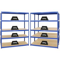 Proregal-preiswerte Qualität - proregal Mega Deal 3x Schwerlastregal Giant Elephant HxBxT 180x150x60 cm Fachlast 200kg Blau - Blau von PROREGAL - PREISWERTE QUALITÄT