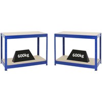 Proregal Mega Deal 5x Höhenverstellbare Werkbank dino HxBxT 90x160x60cm Traglast 600 kg Blau - Blau von PROREGAL - PREISWERTE QUALITÄT