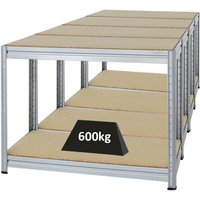 Proregal Mega Deal 4x Höhenverstellbare Werkbank dino HxBxT 90x120x60cm Traglast 600 kg Verzinkt - Verzinkt von PROREGAL - PREISWERTE QUALITÄT