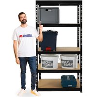 Proregal Kellerregal Fast Tiger HxBxT 180x90x60 cm Fachlast 265kg Schwarz - Schwarz von PROREGAL - REGALE GÜNSTIG KAUFEN