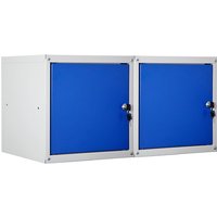 Proregal Mega Deal 2x Schließfachwürfel Cubic HxBxT 35x35x35 cm Grau-Blau - Grau von PROREGAL - REGALE GÜNSTIG KAUFEN