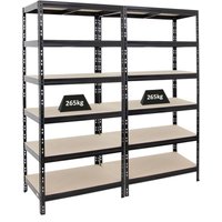 PROREGAL Mega Deal 5x Schwerlastregal Giant Tiger HxBxT 200x90x60 cm Fachlast 265kg 6-Ebenen Schwarz von PROREGAL - REGALE GÜNSTIG KAUFEN