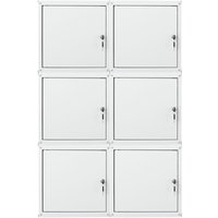 PROREGAL Mega Deal 6x Schließfachwürfel Cubic HxBxT 35x35x35 cm Grau - Grau von PROREGAL - REGALE GÜNSTIG KAUFEN