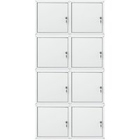 Proregal Mega Deal 8x Schließfachwürfel Cubic HxBxT 35x35x35 cm Grau - Grau von PROREGAL - REGALE GÜNSTIG KAUFEN