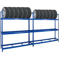 Mega Deal 2x Reifenregal Tiger xl HxBxT 200x180x45 cm 300kg Fachlast bis zu 42 Reifen Blau - Blau von PROREGAL - REGALE GÜNSTIG KAUFEN