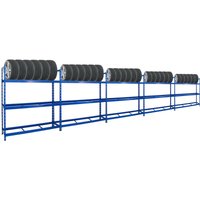 Mega Deal 5x Reifenregal Tiger xl HxBxT 200x180x45 cm 300kg Fachlast bis zu 105 Reifen Blau - Blau von PROREGAL - REGALE GÜNSTIG KAUFEN