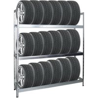 Reifenregal Tiger xl HxBxT 200x180x45 cm 300kg Fachlast bis zu 21 Reifen (205/55 R16) Verzinkt - Verzinkt von PROREGAL - REGALE GÜNSTIG KAUFEN