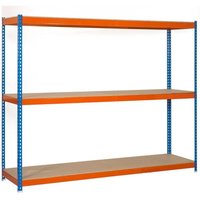 Proregal Schwerlastregal wood beast five HxBxT 200x150x45cm Fachlast 600kg Grau - Blau-Orange von PROREGAL - ZERTIFIZIERTE QUALITÄTSPRODUKTE