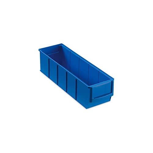 Blaue Industriebox 300 S | HxBxT 8,1x9,1x30cm | 1,6 Liter| Sichtlagerkasten, Sortimentskasten, Sortimentsbox, Kleinteilebox von PROREGAL
