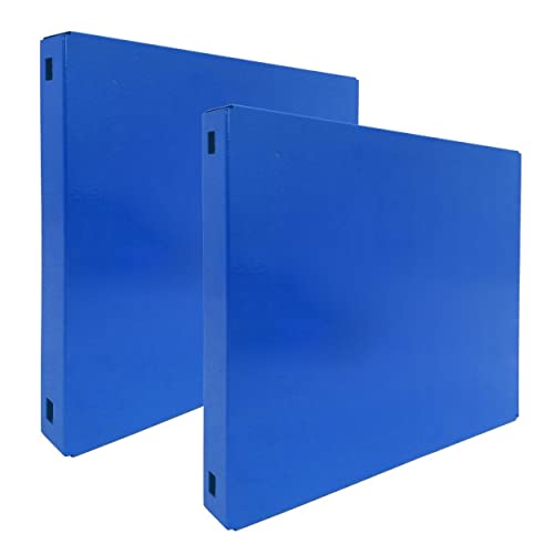 PROREGAL 2x Memoboard aus Stahl geschlossen | HxBxT 30x30x3,5cm | Blau | Wandtafel Trägersystem Magnettafel Lochblech von PROREGAL