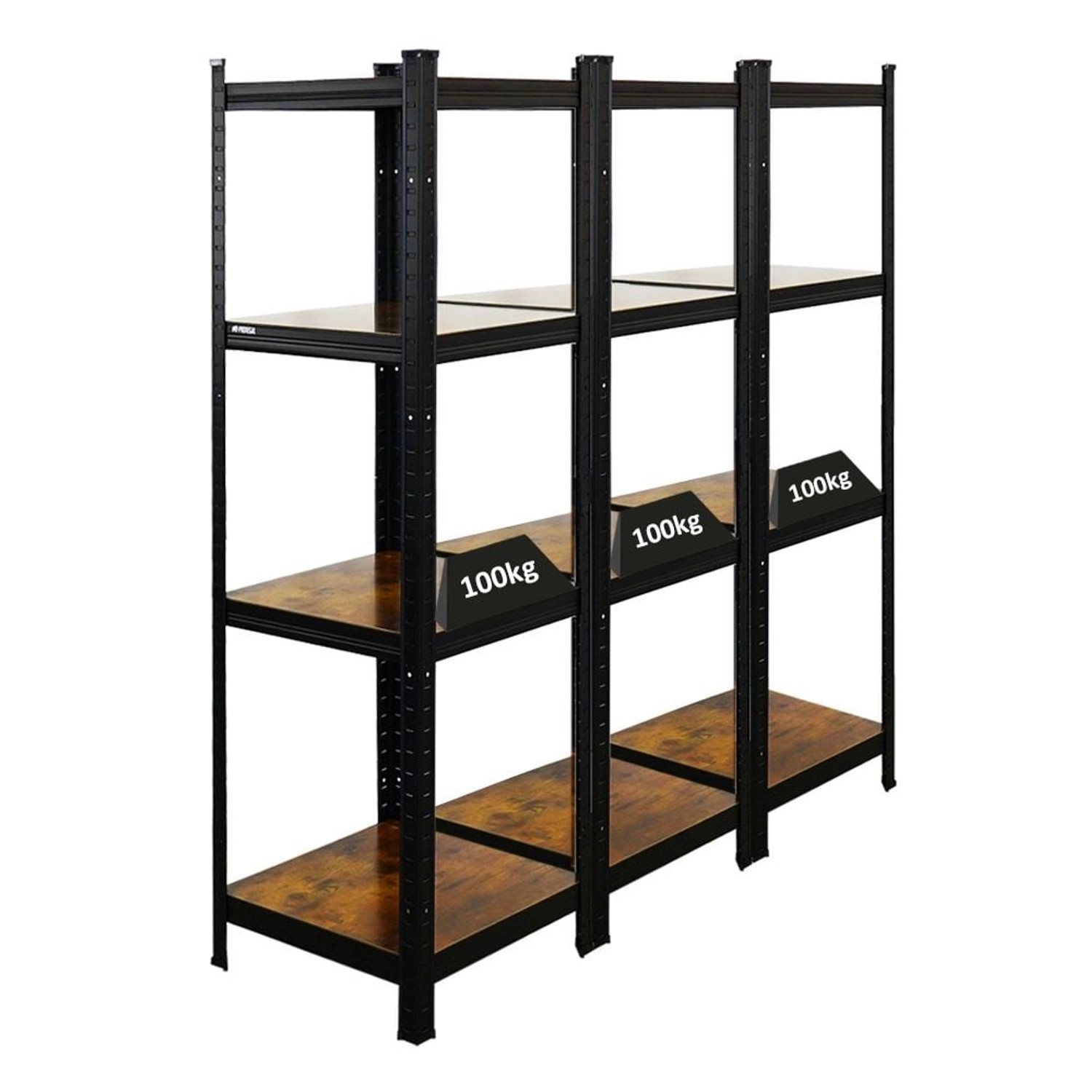 PROREGAL 3er Vintage Series Schwerlastregal Ragnar Set HxBxT 150x45x45cm Fachlast 100kg Vintagebraun-Schwarz PROREGAL 3er Vintage Series Schwerlastregal Ragnar Set HxBxT 150x45x45cm Fachlast 100kg Vintagebraun-Schwarz von PROREGAL