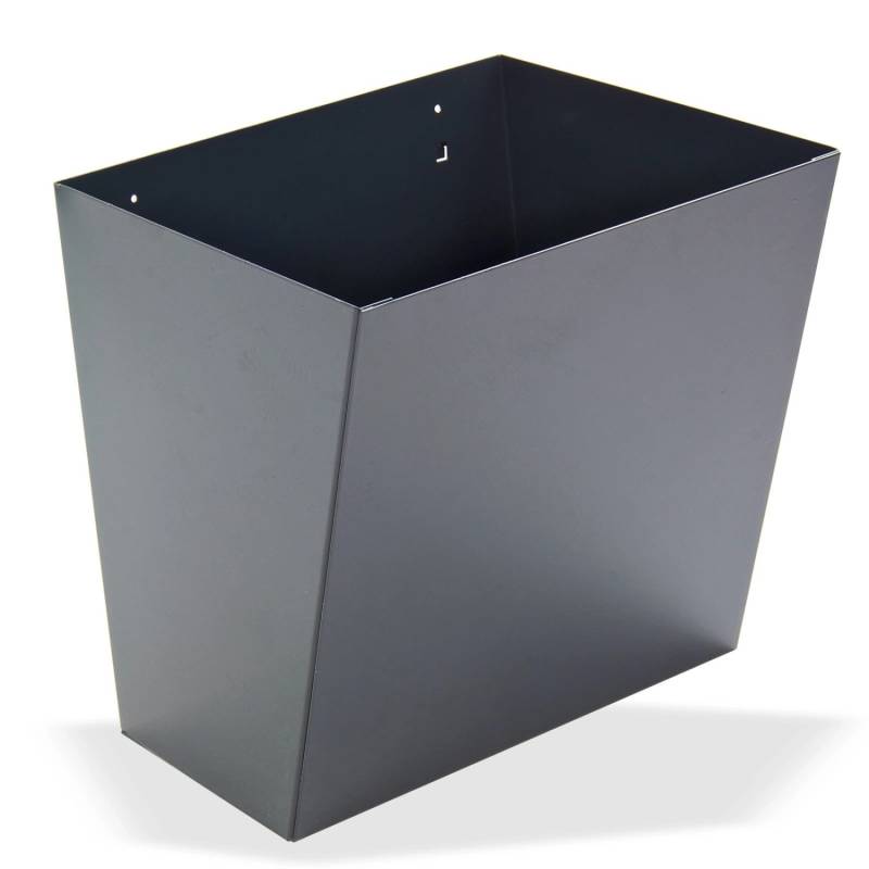 PROREGAL Abfalleimer für Werkstattwagen Cheetah Pulverbeschichteter Stahl HxBxT 30 x 30 x 15-25 cm Anthrazitgrau von PROREGAL