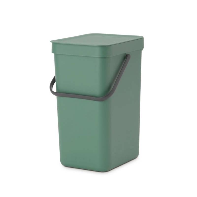 PROREGAL Abfallsammler Mit Stay Open Deckel 12 Liter HxBxT 35 x 20 x 24,9 cm Kunststoff Dunkelgrün von PROREGAL