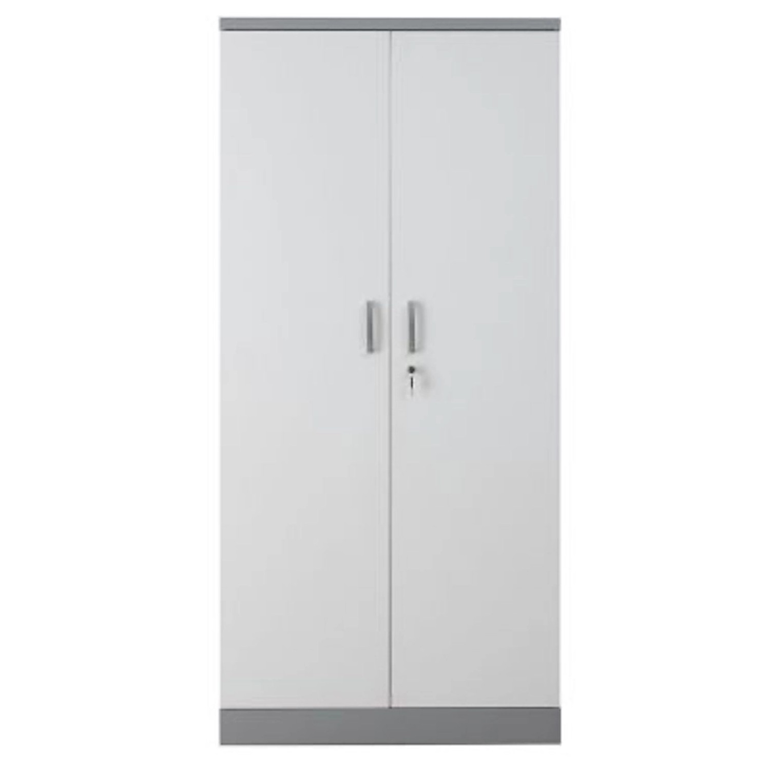 PROREGAL Aktenschrank Beetle 4 Fachböden HxBxT 195 x 92 x 42 cm Silber & Weiß von PROREGAL