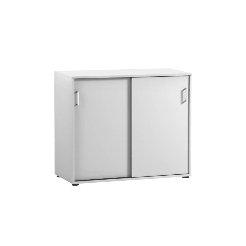 PROREGAL Aktenschrank Fox HxBxT 84 x 100 x 41 cm 2 Schiebetüren Weiß von PROREGAL