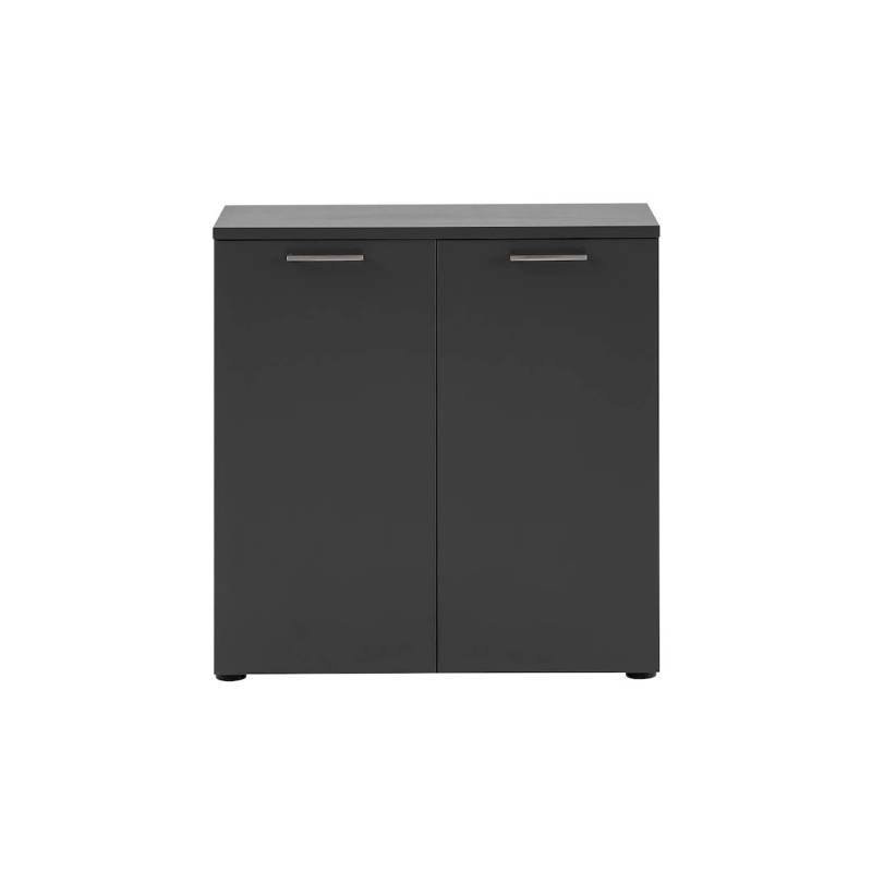 PROREGAL Aktenschrank Hippo Small HxBxT 84 x 80 x 41 cm 2 Fächern & 2 Flügeltüren Anthrazit von PROREGAL