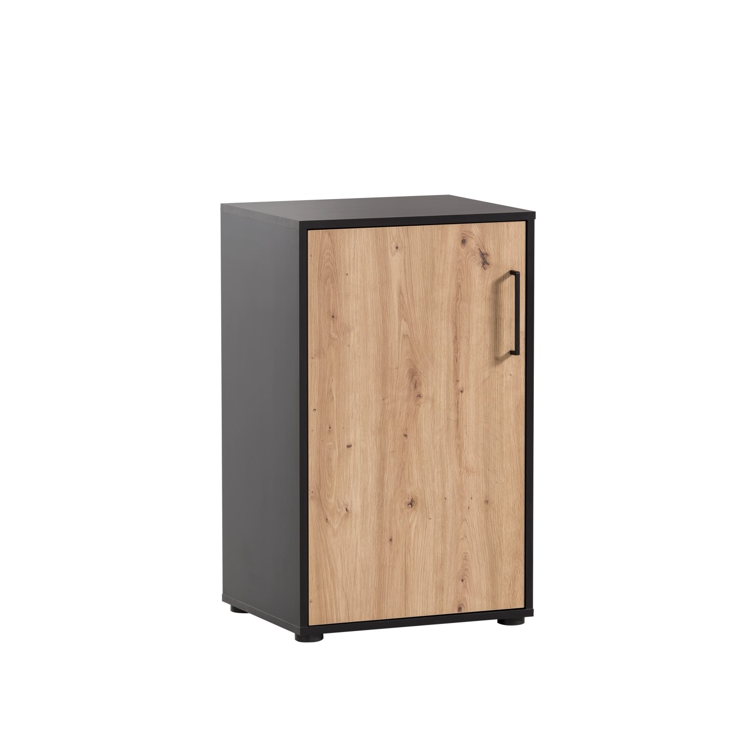 PROREGAL Aktenschrank Raven Small HxBxT 84 x 51 x 41 cm 2 Fächern & 1 Flügeltür Eiche & Schwarz PROREGAL Aktenschrank Raven Small HxBxT 84 x 51 x 41 cm 2 Fächern & 1 Flügeltür Eiche & Schwarz von PROREGAL