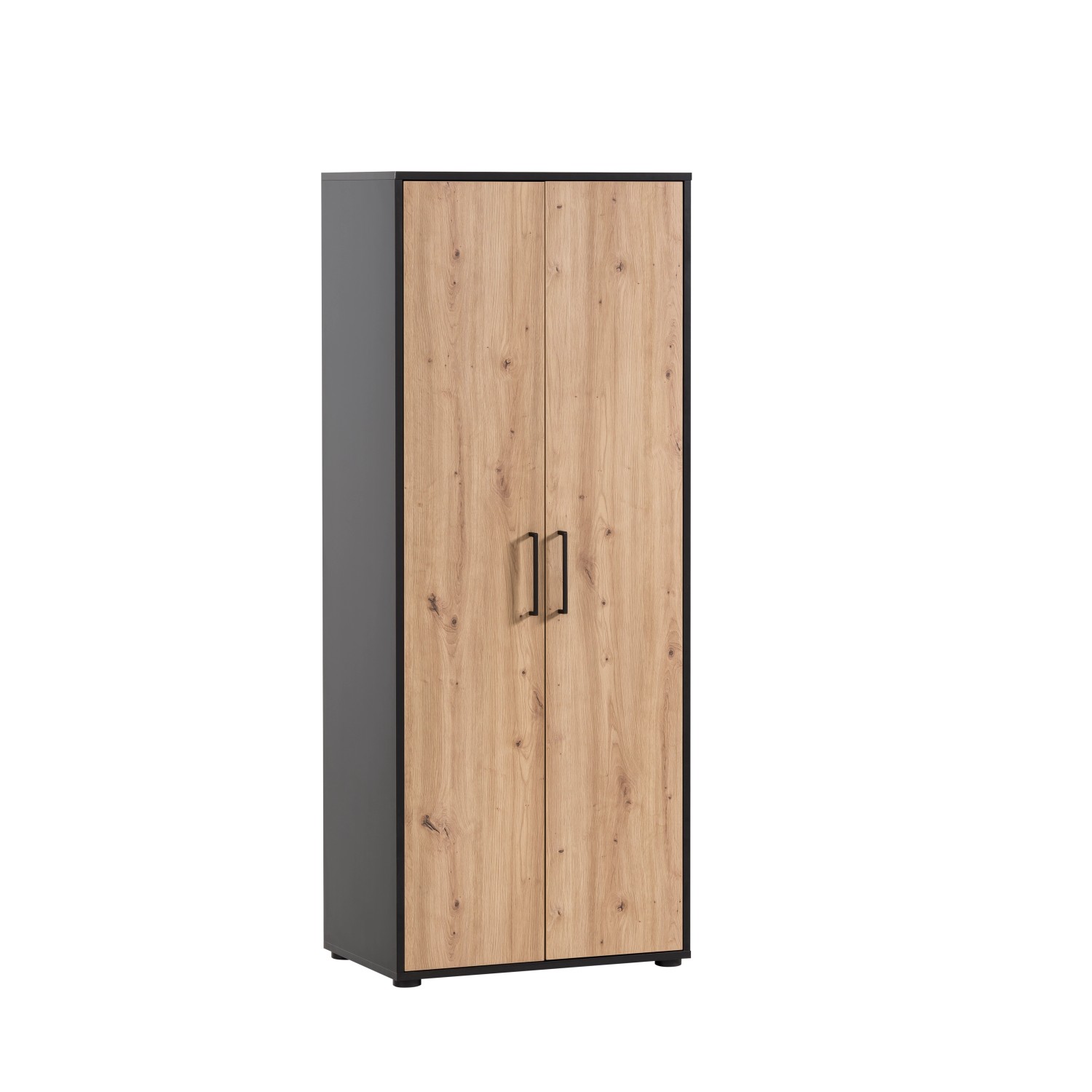PROREGAL Aktenschrank Raven Tall HxBxT 164 x 65 x 41 cm 4 Fächern & 2 Flügeltüren Eiche & Schwarz PROREGAL Aktenschrank Raven Tall HxBxT 164 x 65 x 41 cm 4 Fächern & 2 Flügeltüren Eiche & Schwarz von PROREGAL