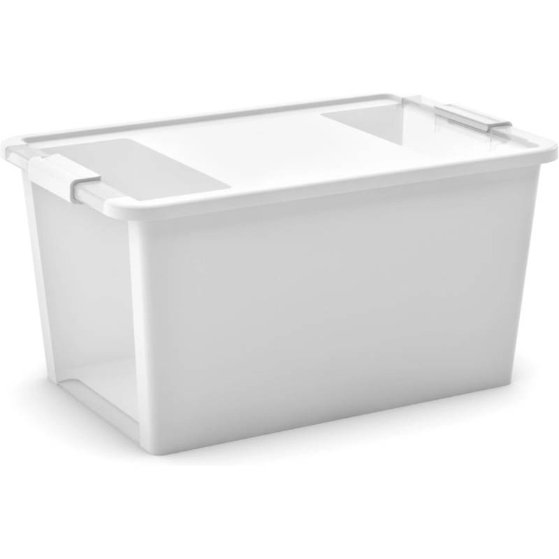 PROREGAL Aufbewahrungsbehälter STORAGE mit Deckel HxBxT 28x55x35cm40 Liter Weiß von PROREGAL