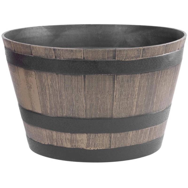 PROREGAL Blumentopf 52x30cm Holz-effekt, Fass von PROREGAL