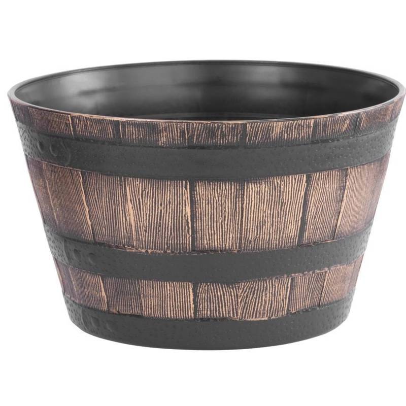 PROREGAL Blumentopf Holz-effekt, 39x28cm, Gold von PROREGAL