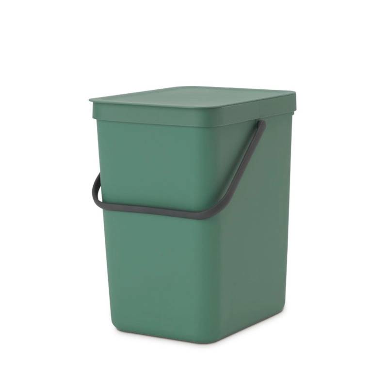 PROREGAL Abfallsammler Mit Stay Open Deckel 25 Liter HxBxT 40 x 26,8 x 34,5 cm Kunststoff Dunkelgrün von PROREGAL