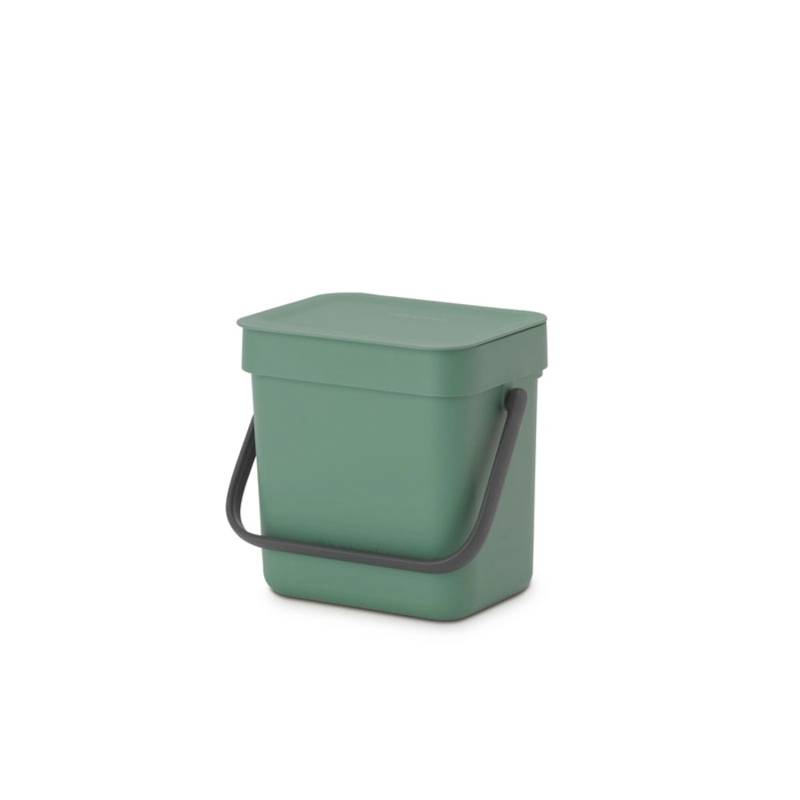PROREGAL Abfallsammler Mit Stay Open Deckel 3 Liter HxBxT 17,4 x 18,8 x 13,9 cm Kunststoff Dunkelgrün von PROREGAL