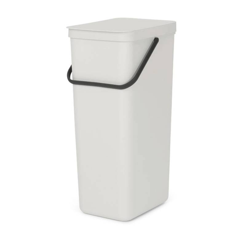 PROREGAL Abfallsammler Mit Stay Open Deckel 40 Liter HxBxT 62 x 26,8 x 34,5 cm Kunststoff Hellgrau von PROREGAL