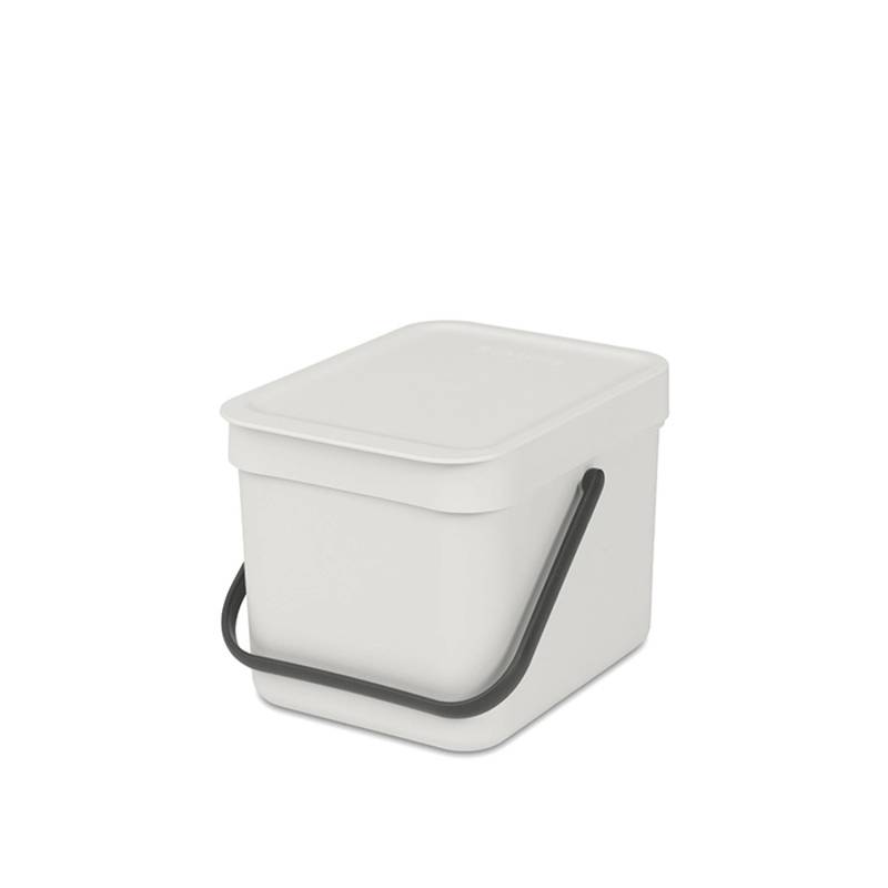 PROREGAL Abfallsammler Mit Stay Open Deckel 6 Liter HxBxT 18 x 20 x 24,5 cm Kunststoff Hellgrau von PROREGAL