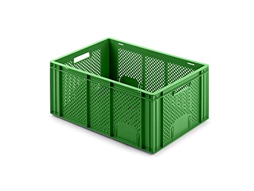 PROREGAL CHEFGASTRO Eurobehälter Obst- und Gemüsekasten | HxBxT 27,4x40x60cm | 54 Liter | Grün | Obst-Gemüsekiste, Obstkorb, Transportbox PROREGAL CHEFGASTRO Eurobehälter Obst- und Gemüsekasten | HxBxT 27,4x40x60cm | 54 Liter | Grün | Obst-Gemüsekiste, Obstkorb, Transportbox von PROREGAL