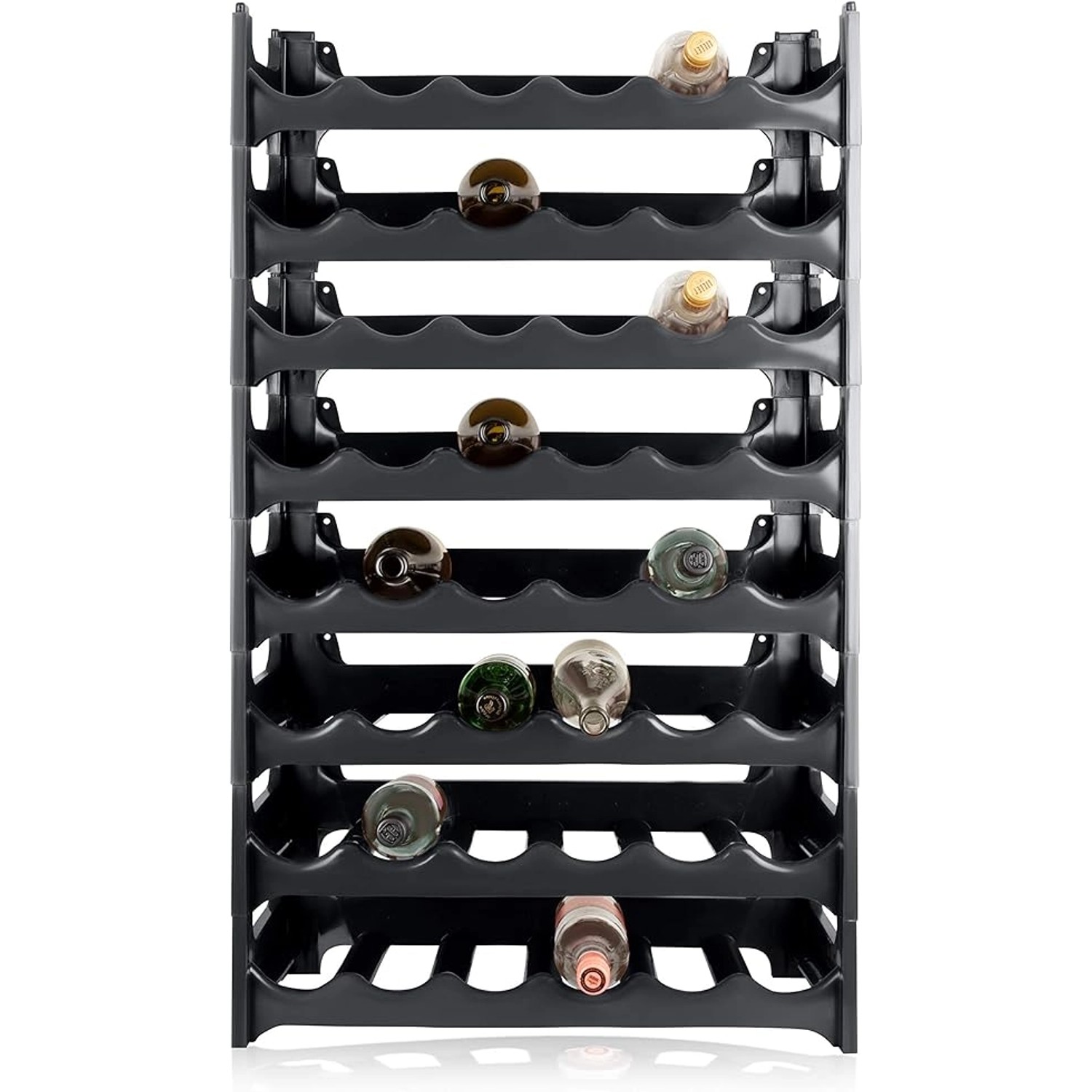PROREGAL CURVA Weinregal 8x Ebenen für 48 FlaschenHxBxT 96x60x30cmSchwarz PROREGAL CURVA Weinregal 8x Ebenen für 48 FlaschenHxBxT 96x60x30cmSchwarz von PROREGAL
