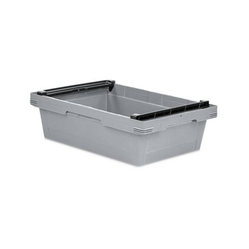 PROREGAL Conical Mehrweg-Stapelbehälter mit Stapelbügel Grau HxBxT 17,3 x 40 x 60 cm 29 Liter Lagerbox Eurobox Transportbox von PROREGAL