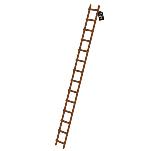 PROREGAL Dachleiter Holz | 14 Sprossen | Leiter, Teleskopleiter, Trittleiter, Bockleiter, Sprossen-Doppelleiter von PROREGAL
