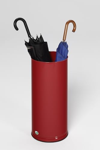 PROREGAL Dekorativer Schirmständer glatt | HxBxT 61x27x27cm | Verzinkter Stahl | Rot | Regenschirmständer Schirmbehälter von PROREGAL