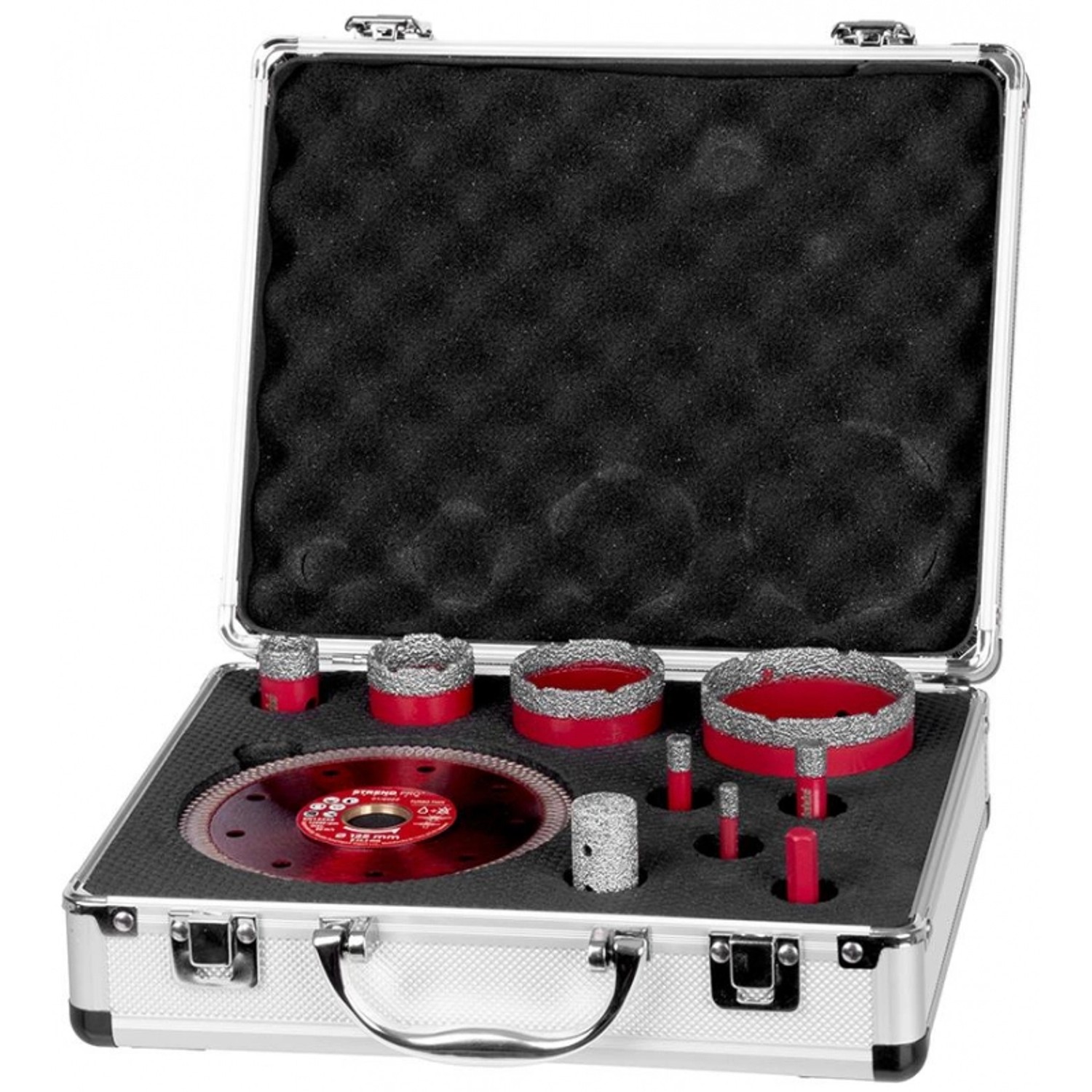 PROREGAL Diamant Bohrkronenaufsatz-Set Premium Crystal 6 - 8 - 10 - 20 - 35 - 50 - 68 mm Inkl. Adapter Diamantscheibe Winkelschleifer Flex M14 PROREGAL Diamant Bohrkronenaufsatz-Set Premium Crystal 6 - 8 - 10 - 20 - 35 - 50 - 68 mm Inkl. Adapter Diamantscheibe Winkelschleifer Flex M14 von PROREGAL