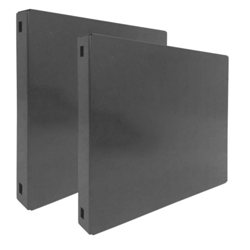 PROREGAL Doppelpack 2x Memoboard aus Stahl Geschlossen HxBxT 30 x 30 x 3,5 cm Grau Wandtafel Trägersystem von PROREGAL