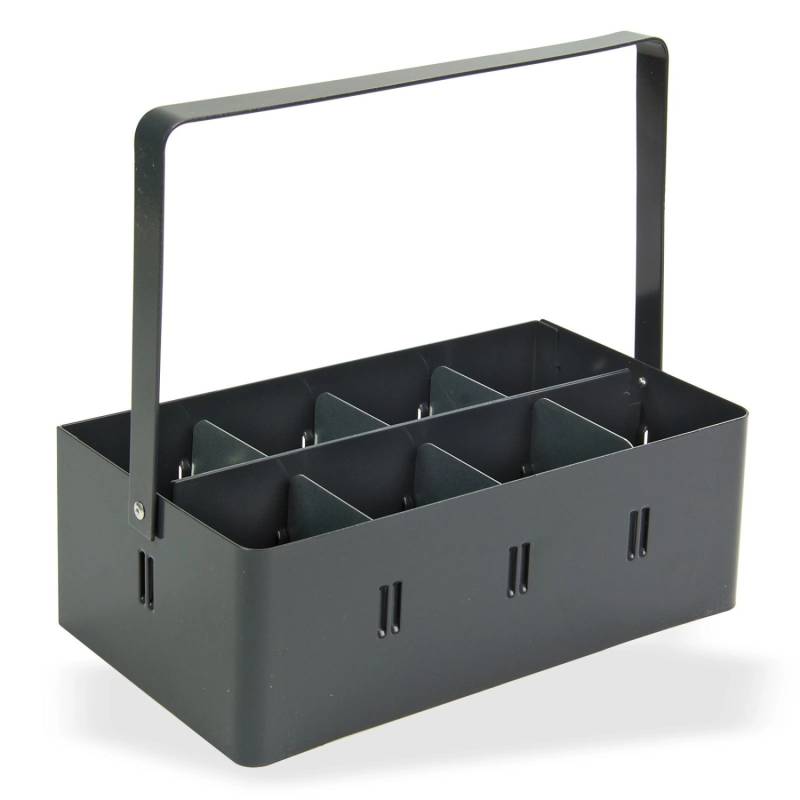 PROREGAL Dosenhalter für Werkstattwagen Cheetah Pulverbeschichteter Stahl HxBxT 10 x 28,5 x 16 cm Anthrazitgrau von PROREGAL
