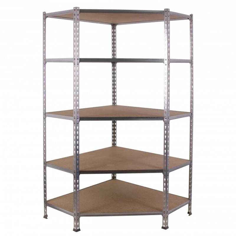 PROREGAL Eckregal Muli HxBxT 180 x 90 x 30 cm 5 Fachböden Fachlast 200 kg Verzinkt von PROREGAL
