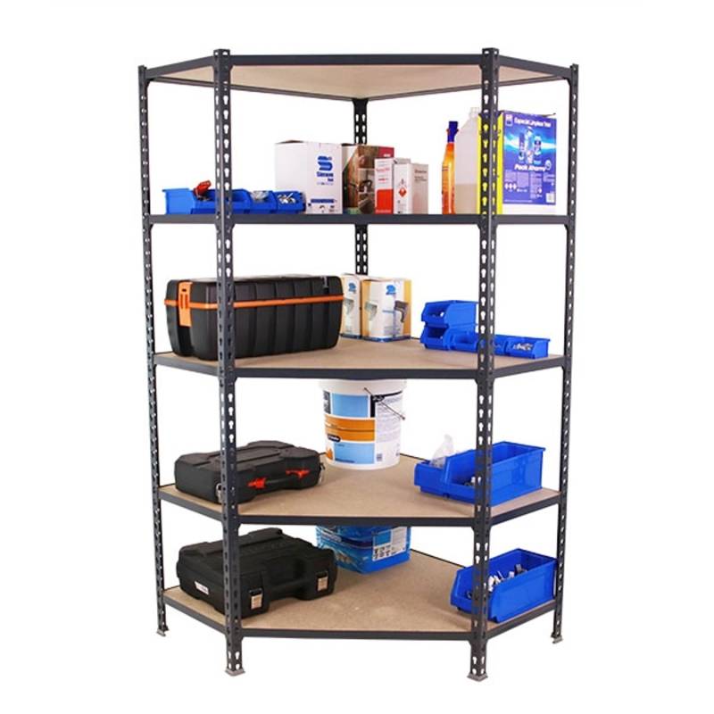 PROREGAL Eckregal Muli HxBxT 180 x 90 x 40 cm 5 Fachböden Fachlast 200 kg Anthrazit von PROREGAL