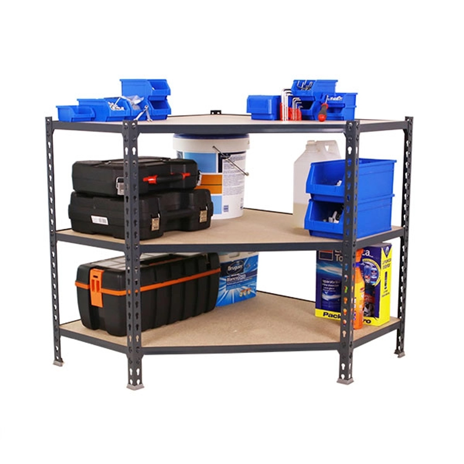 PROREGAL Eckregal Small Muli HxBxT 90 x 90 x 50 cm 3 Fachböden Fachlast 200 kg Anthrazit PROREGAL Eckregal Small Muli HxBxT 90 x 90 x 50 cm 3 Fachböden Fachlast 200 kg Anthrazit von PROREGAL
