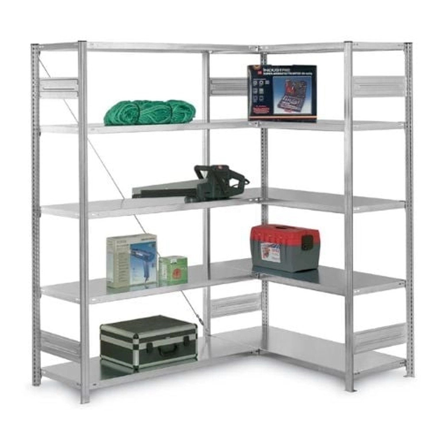 PROREGAL Eckregal Stecksystem T-Profil HxBxT 200 x 100 x 40 cm 5 Ebenen Traglast 124 kg Verzinkt PROREGAL Eckregal Stecksystem T-Profil HxBxT 200 x 100 x 40 cm 5 Ebenen Traglast 124 kg Verzinkt von PROREGAL