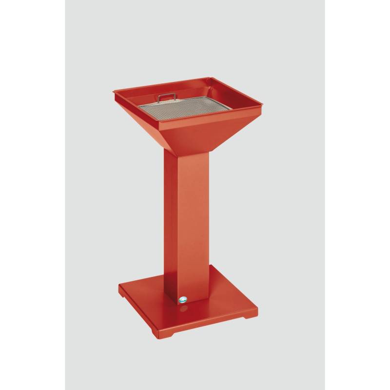 PROREGAL Eleganter Ascher Mit Standsicherer Bodenplatte Inkl. Kippensieb HxBxT 73 x 32,5 x 32,5 cm Verzinkter Stahl Rot PROREGAL Eleganter Ascher Mit Standsicherer Bodenplatte Inkl. Kippensieb HxBxT 73 x 32,5 x 32,5 cm Verzinkter Stahl Rot von PROREGAL