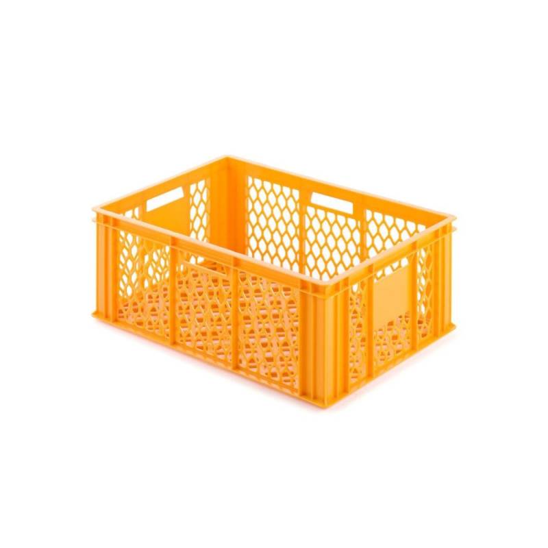 PROREGAL Eurobehälter Bäcker- und Konditorenkasten HxBxT 25 x 40 x 60 49 Liter Gelb-Orange Brötchenkiste Stapelbare Bäckerkiste von PROREGAL