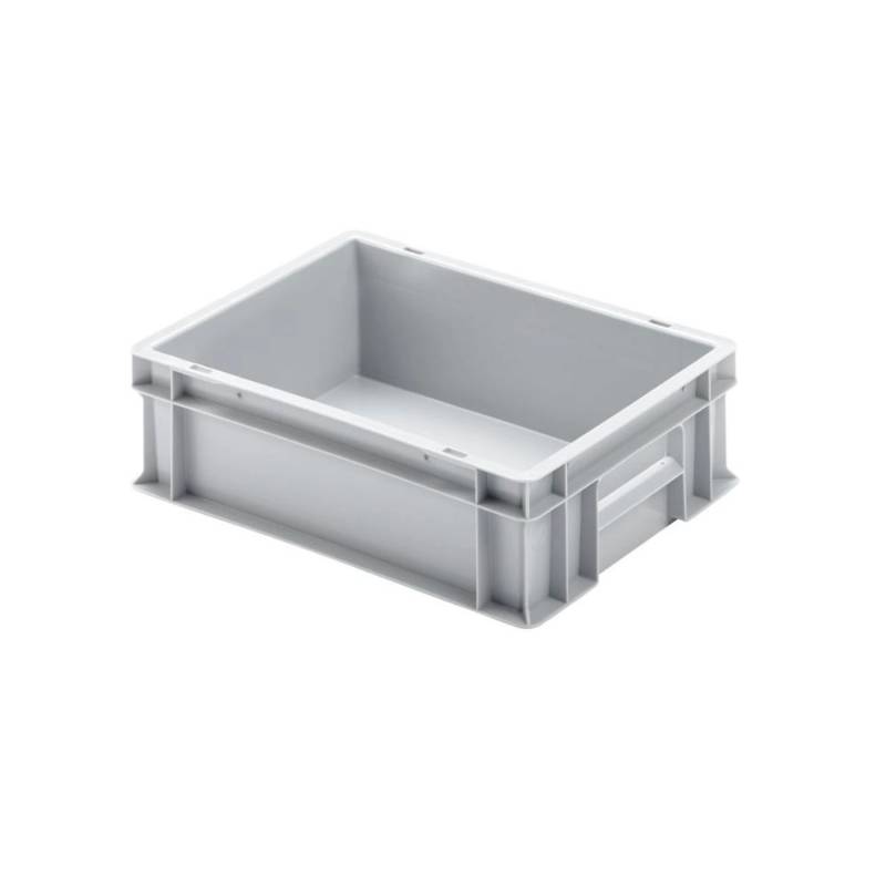 PROREGAL Eurobehälter mit Geschlossenem Griff HxBxT 12 x 30 x 40 cm 11 Liter Grau Eurobox Transportbox von PROREGAL